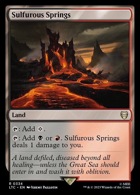 Sulfurous Springs - Tales of Middle-earth Commander Rare Card