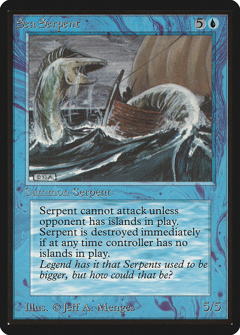 Sea Serpent - Limited Edition Beta Common Card