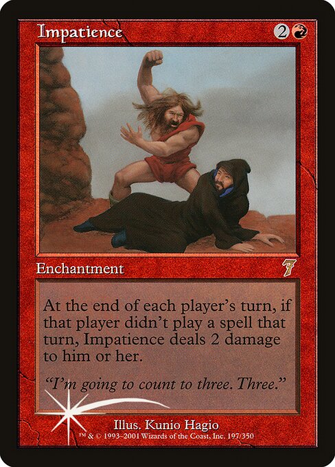 Impatience - Seventh Edition Rare Card