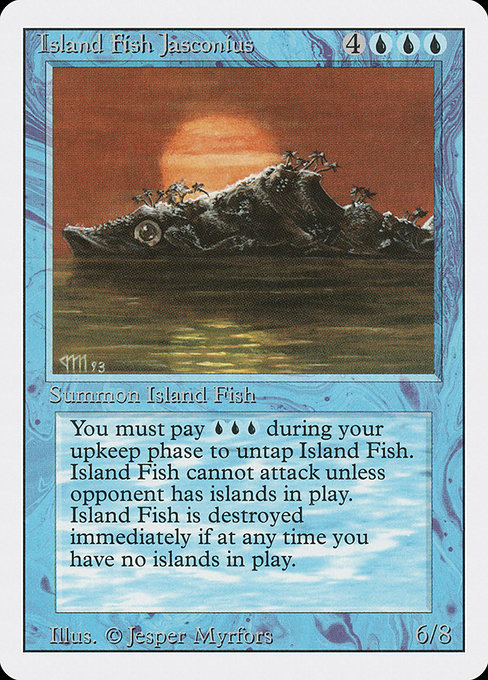 Island Fish Jasconius - Revised Edition Rare Card