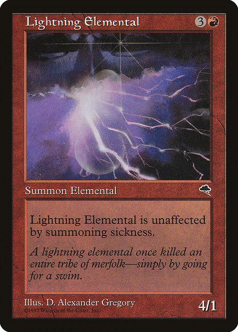 Lightning Elemental - Tempest Common Card