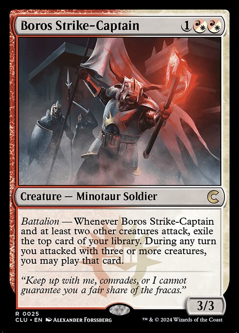 Boros Strike-Captain - Ravnica: Clue Edition Rare Card
