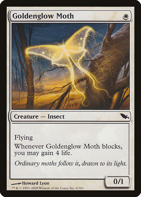 Goldenglow Moth - Shadowmoor Common Card