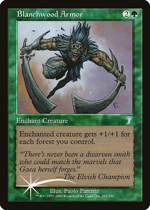 Blanchwood Armor - Seventh Edition Uncommon Card
