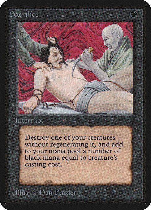 Sacrifice - Limited Edition Alpha Uncommon Card