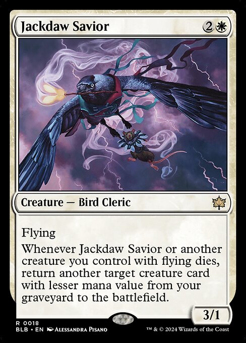 Jackdaw Savior - Bloomburrow Rare Card