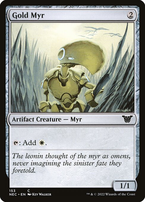 Gold Myr - Neon Dynasty Commander Common Card
