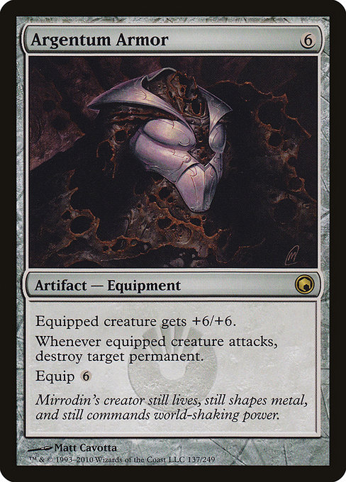 Argentum Armor - Scars of Mirrodin Rare Card
