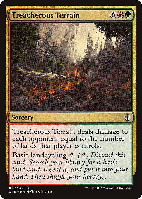 Treacherous Terrain - Commander 2016 Uncommon Card