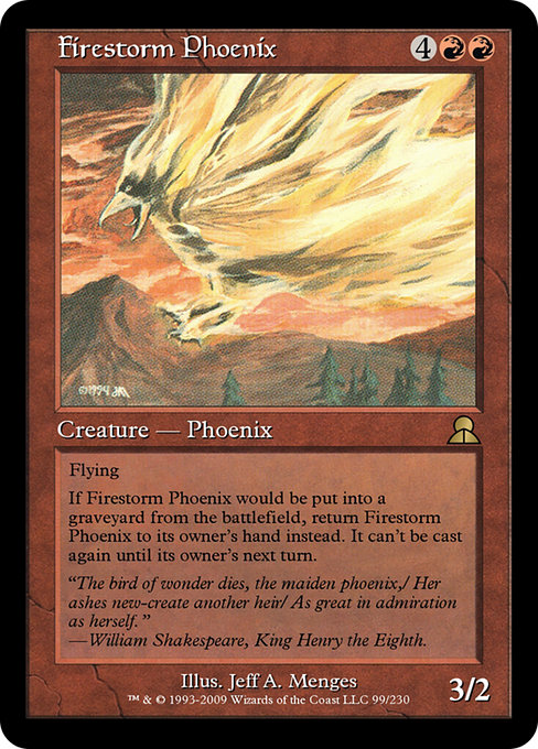 Firestorm Phoenix - Masters Edition III Rare Card