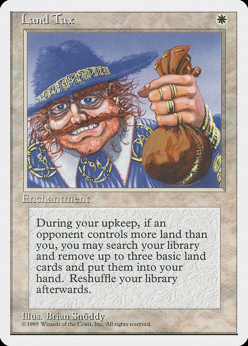 Land Tax - Fourth Edition Rare Card