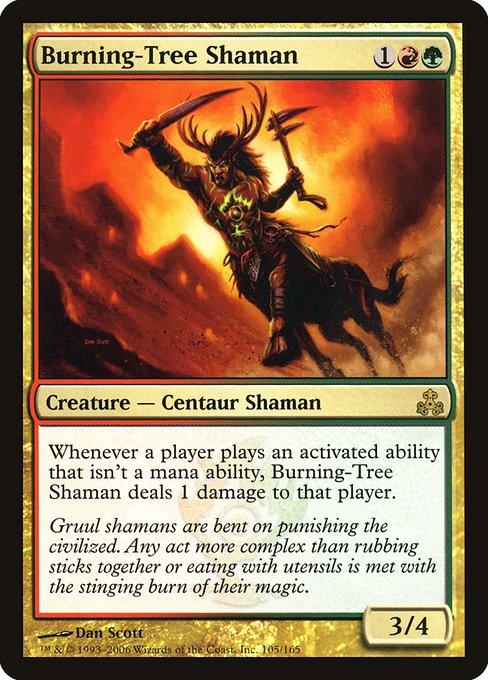 Burning-Tree Shaman - Guildpact Rare Card
