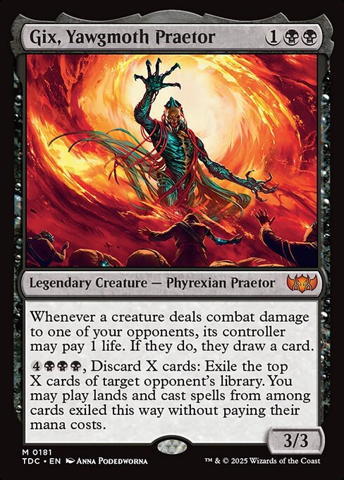 Gix, Yawgmoth Praetor - Tarkir: Dragonstorm Commander Mythic Card