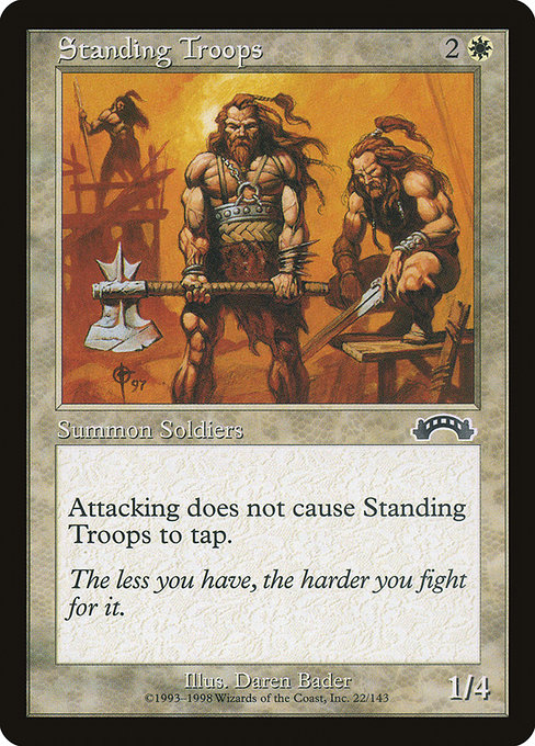 Standing Troops - Exodus Common Card