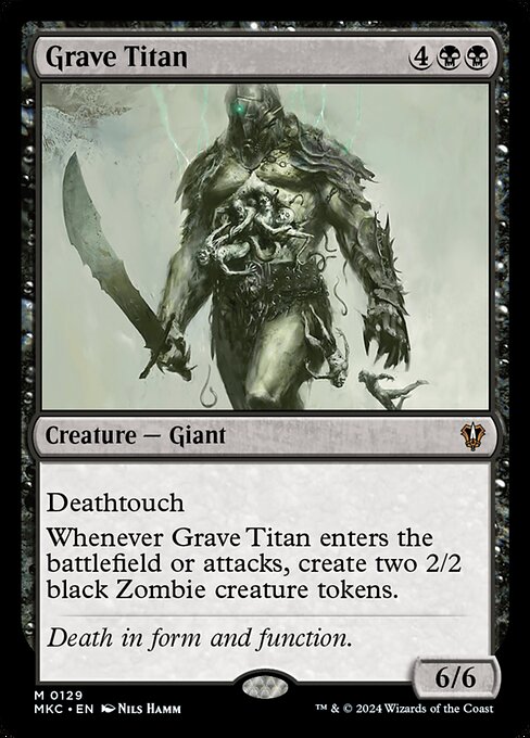 Grave Titan - Murders at Karlov Manor Commander Mythic Card