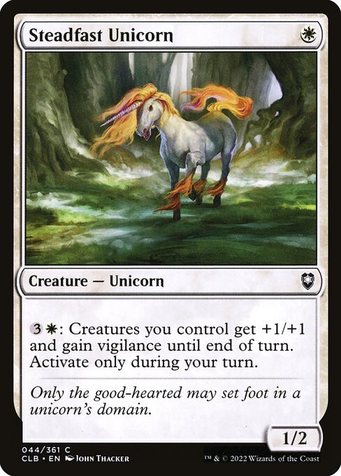 Steadfast Unicorn - Commander Legends: Battle for Baldur's Gate Common Card