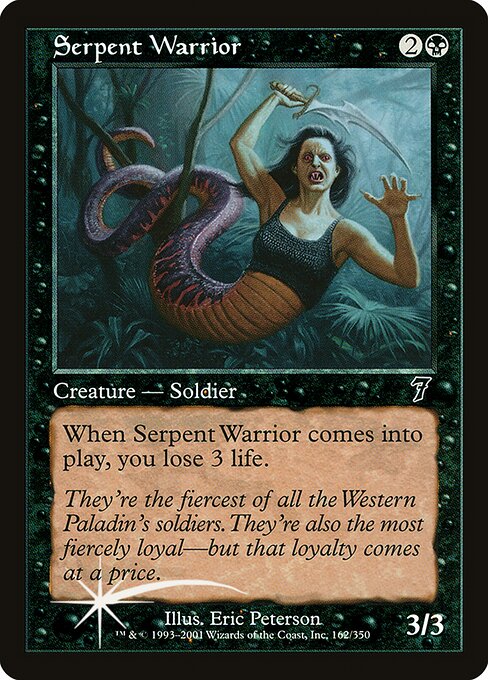 Serpent Warrior - Seventh Edition Common Card