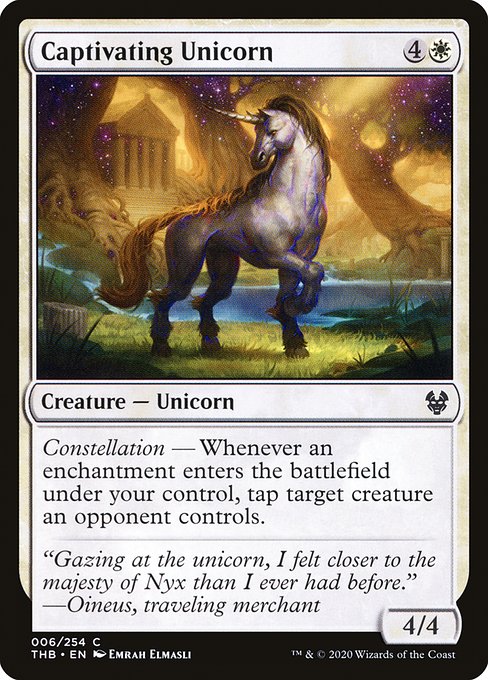 Captivating Unicorn - Theros Beyond Death Common Card