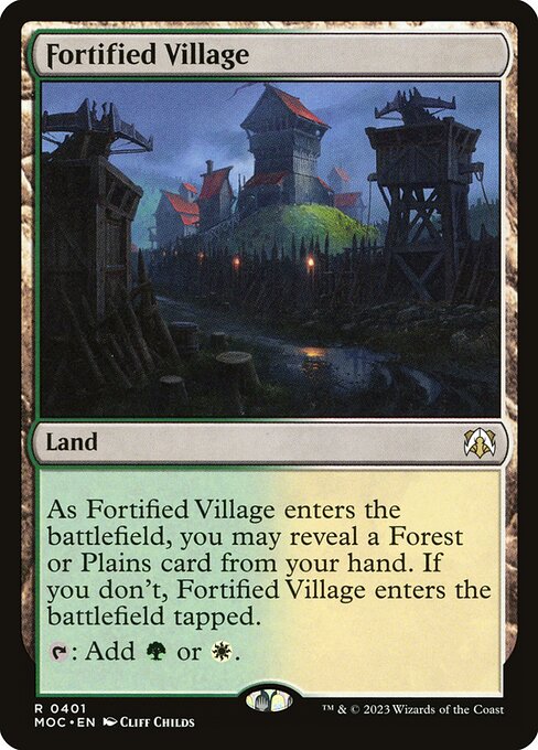 Fortified Village - March of the Machine Commander Rare Card