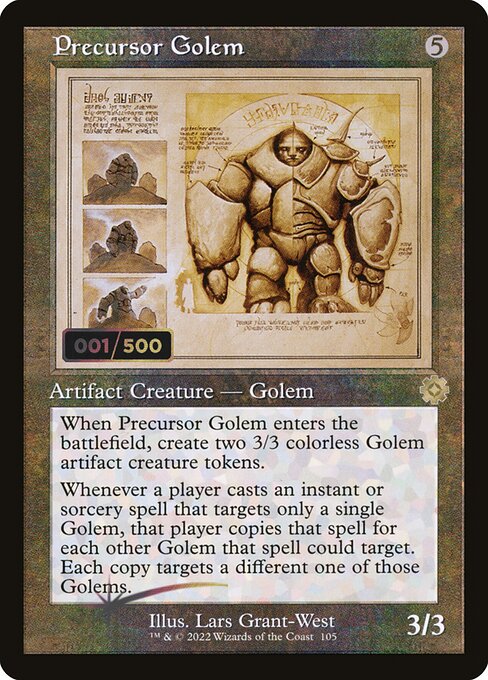 Precursor Golem - The Brothers' War Retro Artifacts Rare Card