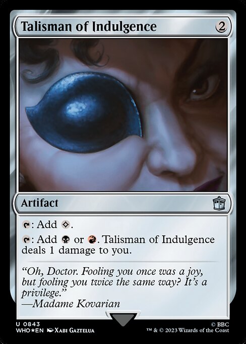 Talisman of Indulgence - Doctor Who Uncommon Card