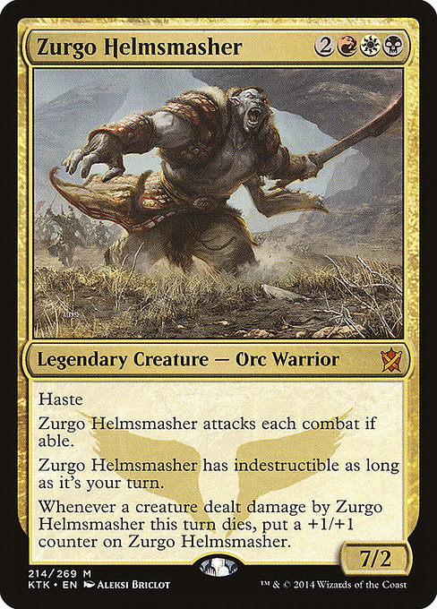 Zurgo Helmsmasher - Khans of Tarkir Mythic Card