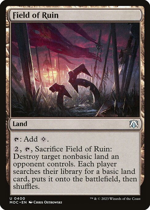 Field of Ruin - March of the Machine Commander Uncommon Card