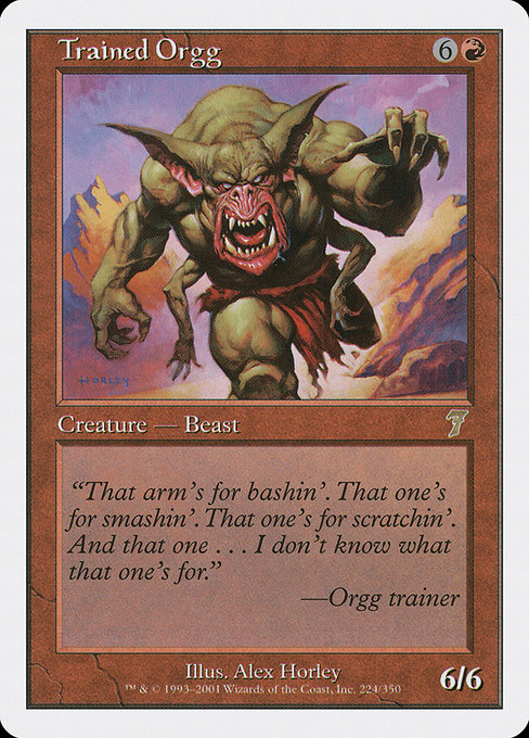 Trained Orgg - Seventh Edition Rare Card