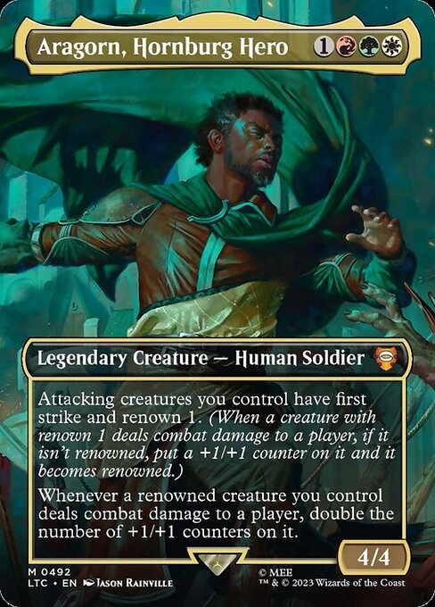 Aragorn, Hornburg Hero - Tales of Middle-earth Commander Mythic Card