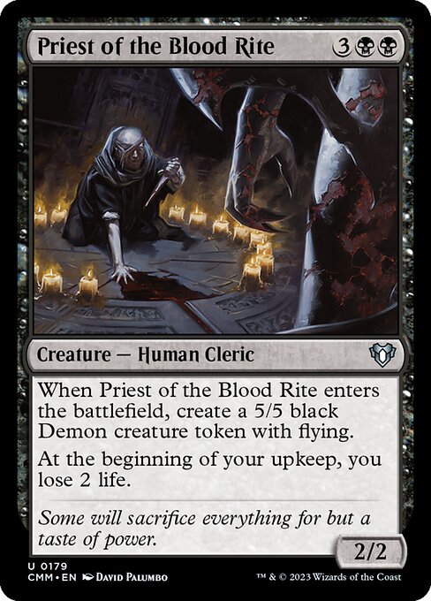 Priest of the Blood Rite - Commander Masters Uncommon Card