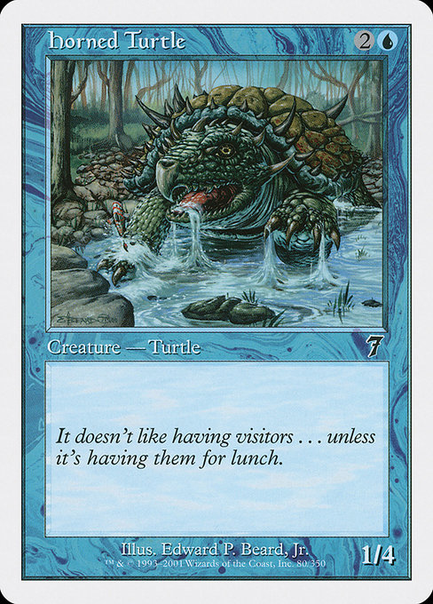 Horned Turtle - Seventh Edition Common Card