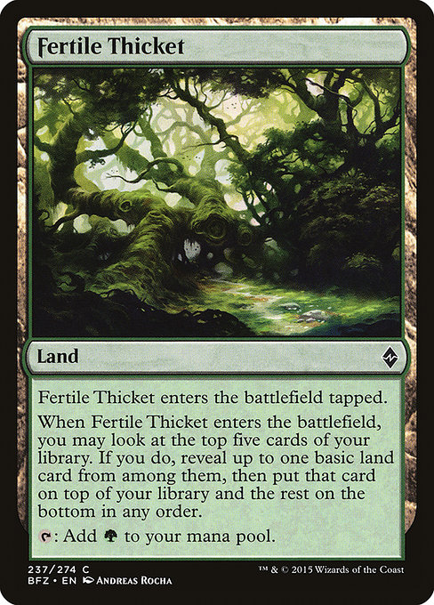 Fertile Thicket - Battle for Zendikar Common Card