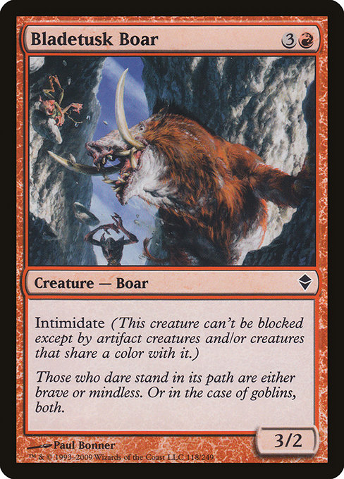 Bladetusk Boar - Zendikar Common Card