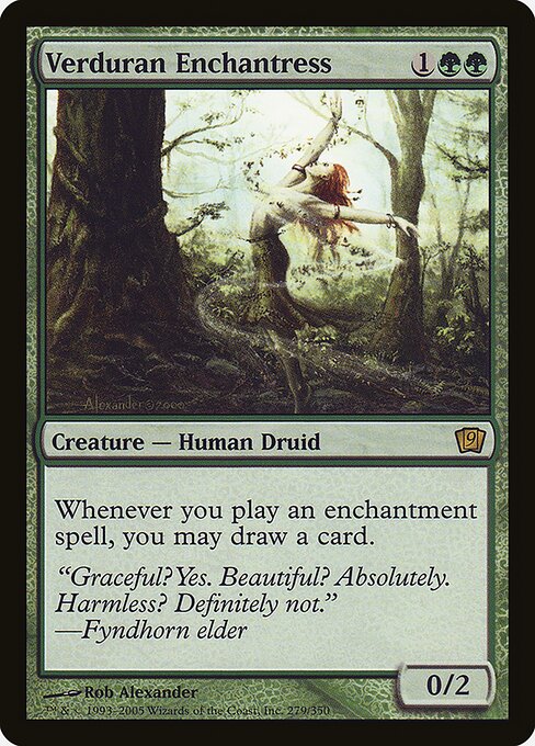 Verduran Enchantress - Ninth Edition Rare Card