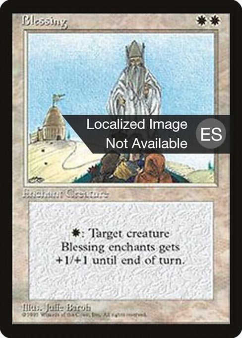 Blessing - Fourth Edition Foreign Black Border Rare Card