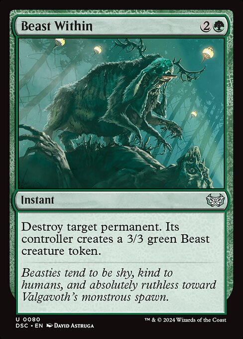 Beast Within - Duskmourn: House of Horror Commander Uncommon Card