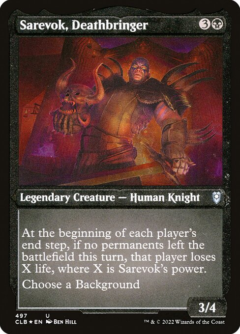Sarevok, Deathbringer - Commander Legends: Battle for Baldur's Gate Uncommon Card