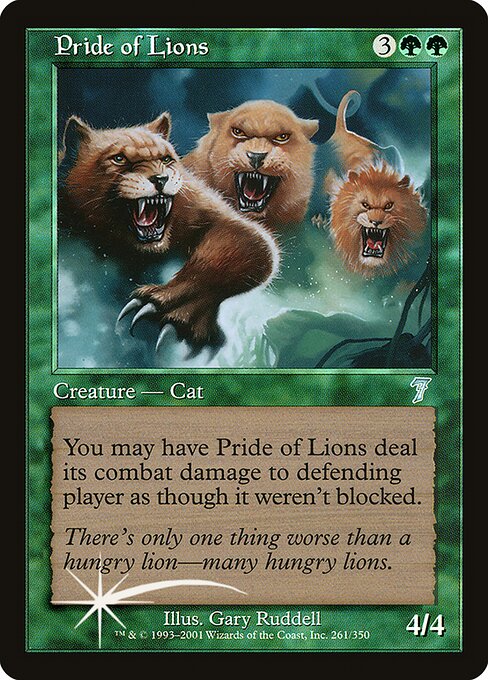 Pride of Lions - Seventh Edition Uncommon Card