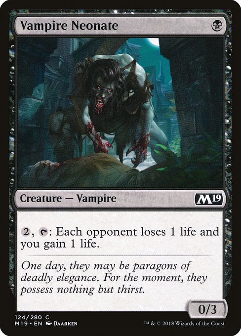 Vampire Neonate - Core Set 2019 Common Card