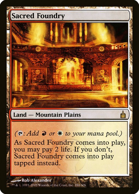 Sacred Foundry - Ravnica: City of Guilds Rare Card