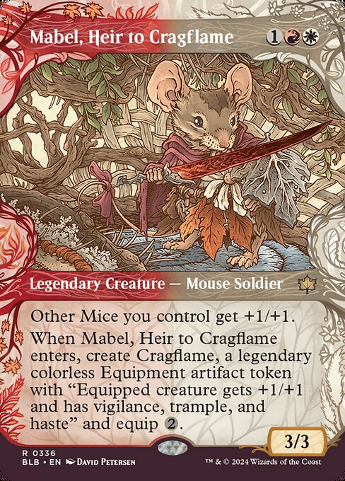 Mabel, Heir to Cragflame - Bloomburrow Rare Card