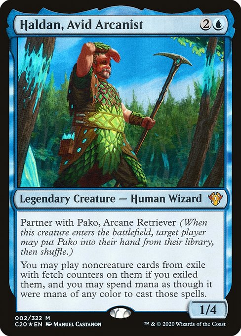 Haldan, Avid Arcanist - Commander 2020 Mythic Card