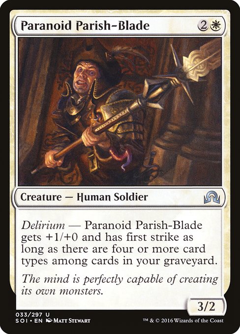 Paranoid Parish-Blade - Shadows over Innistrad Uncommon Card