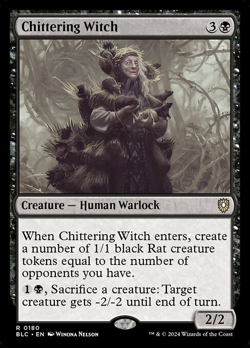 Chittering Witch - Bloomburrow Commander Rare Card