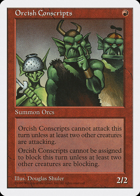 Orcish Conscripts - Fifth Edition Common Card