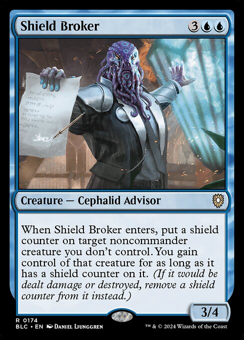 Shield Broker - Bloomburrow Commander Rare Card
