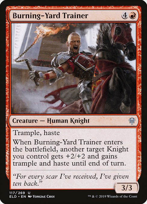 Burning-Yard Trainer - Throne of Eldraine Uncommon Card