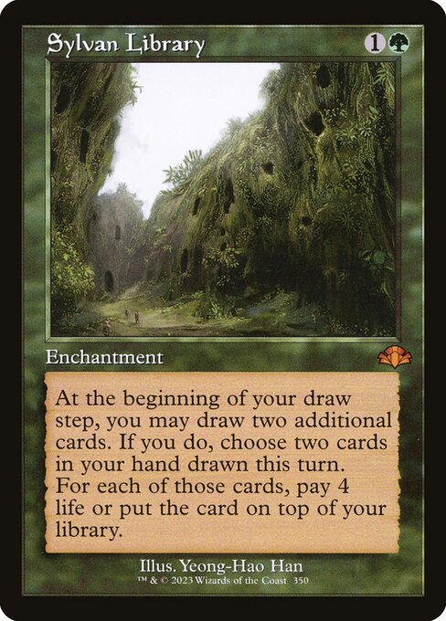 Sylvan Library - Dominaria Remastered Mythic Card