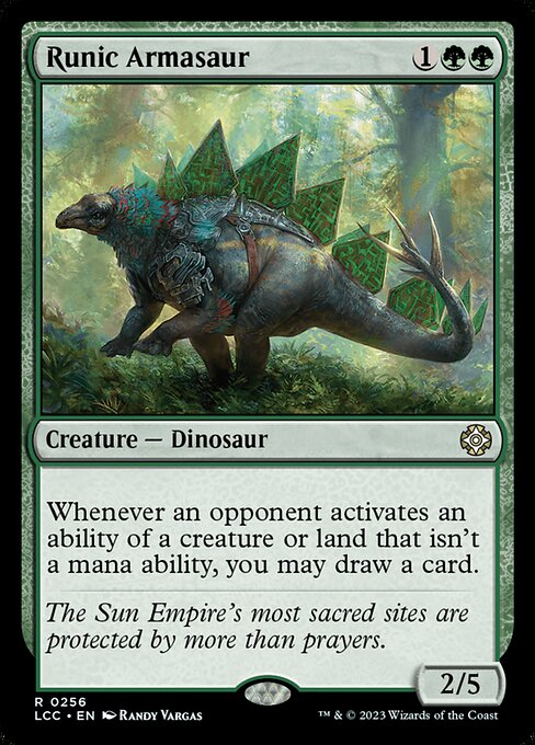 Runic Armasaur - The Lost Caverns of Ixalan Commander Rare Card