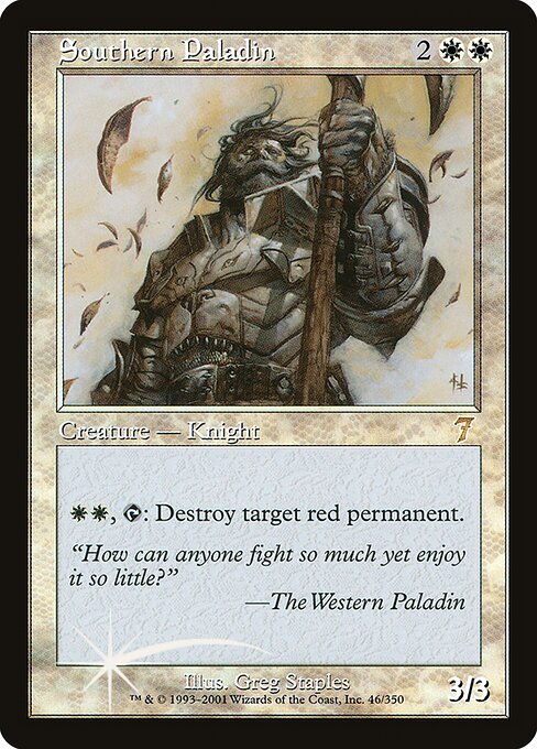 Southern Paladin - Seventh Edition Rare Card